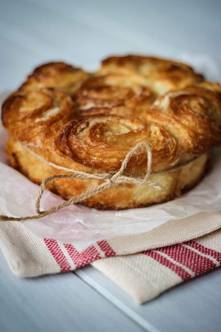 Kouign amann freshly baked and ready to be served.