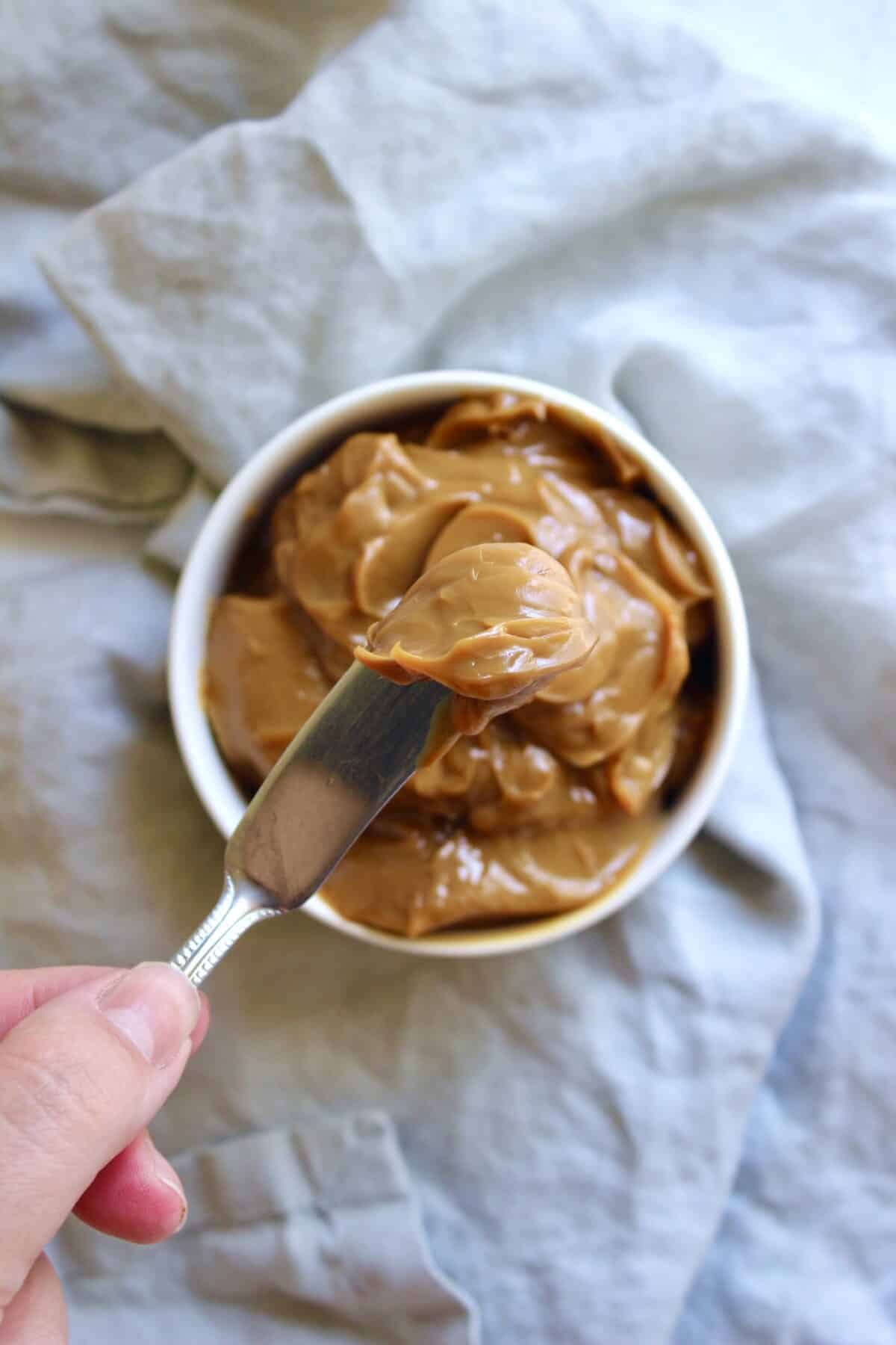 Homemade dulce de leche made with only one ingredient in an Instant Pot.